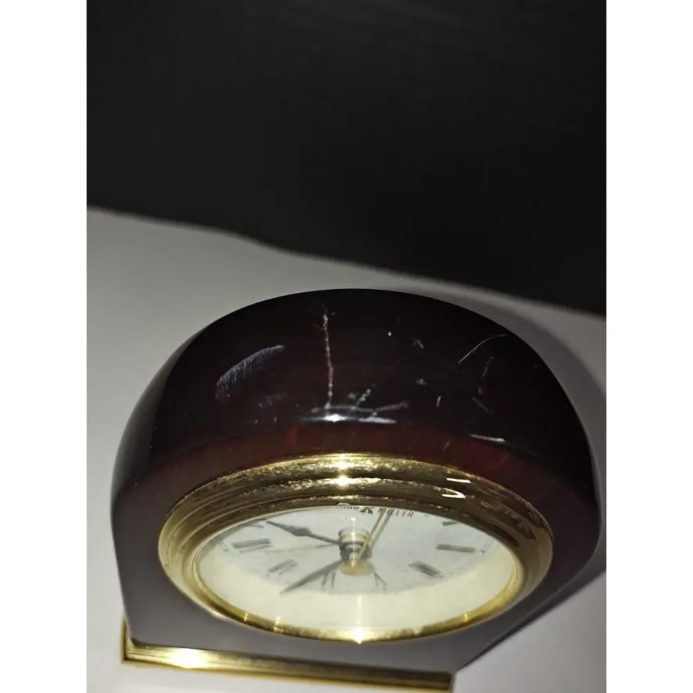 Howard Miller Vintage Rosewood Arch Mantle Table Clock Rosewood Model 613487